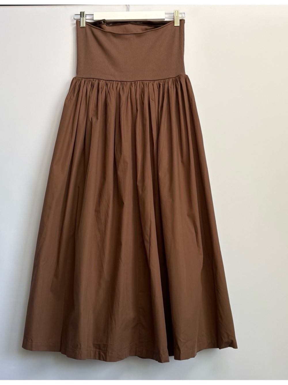 NWT Anthropologie Strapless Basque-Waist A-Line Midi Dress - Picture 4 of 8